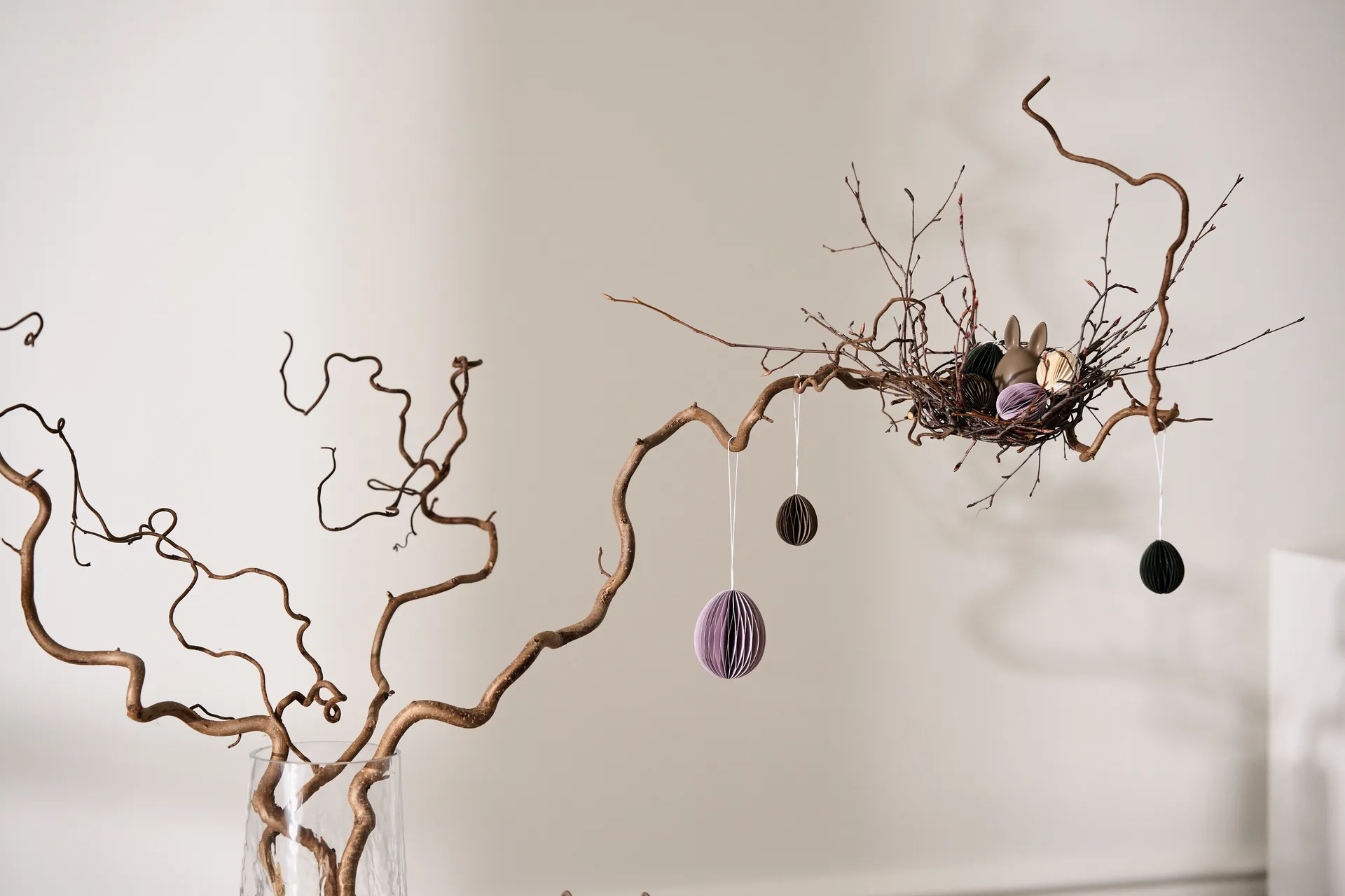 Ovoid paashanger papier small 4 cm, White DBKD