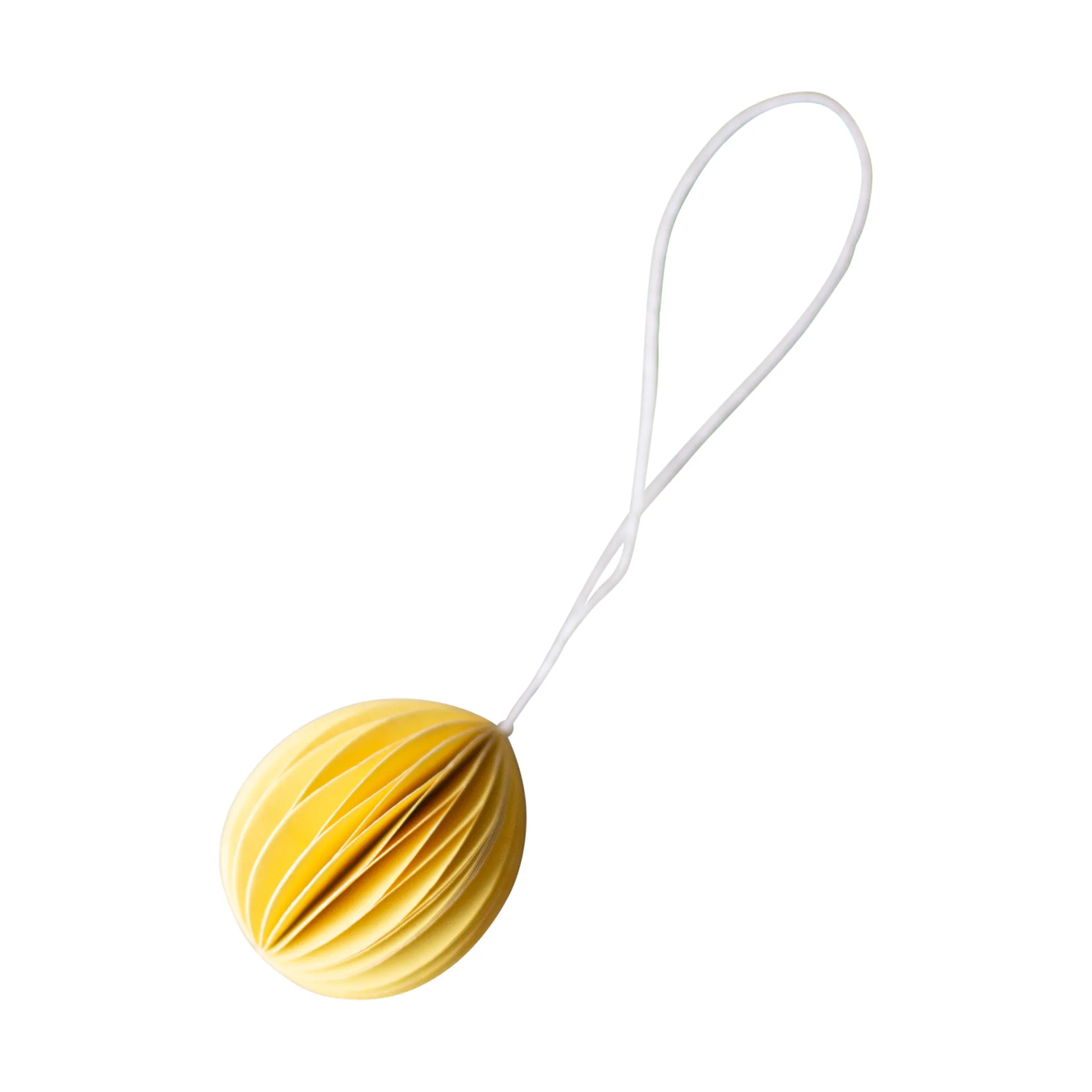 Ovoid paashanger papier small 4 cm, Yellow DBKD