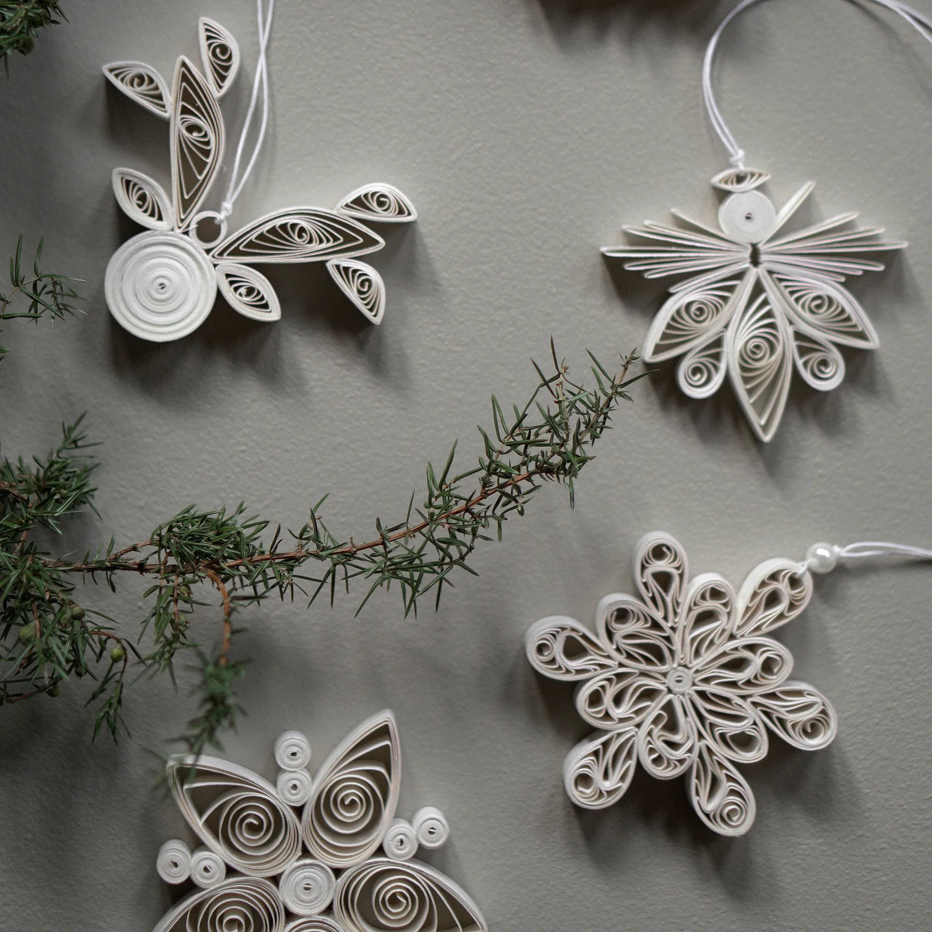 Paper Deer kersthanger, Wit DBKD