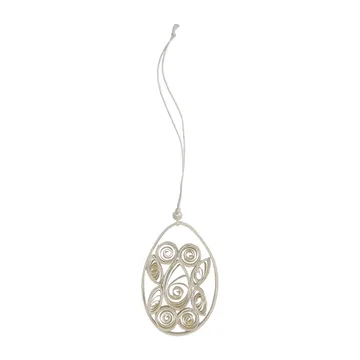 Paper egg paashanger - Wit - DBKD
