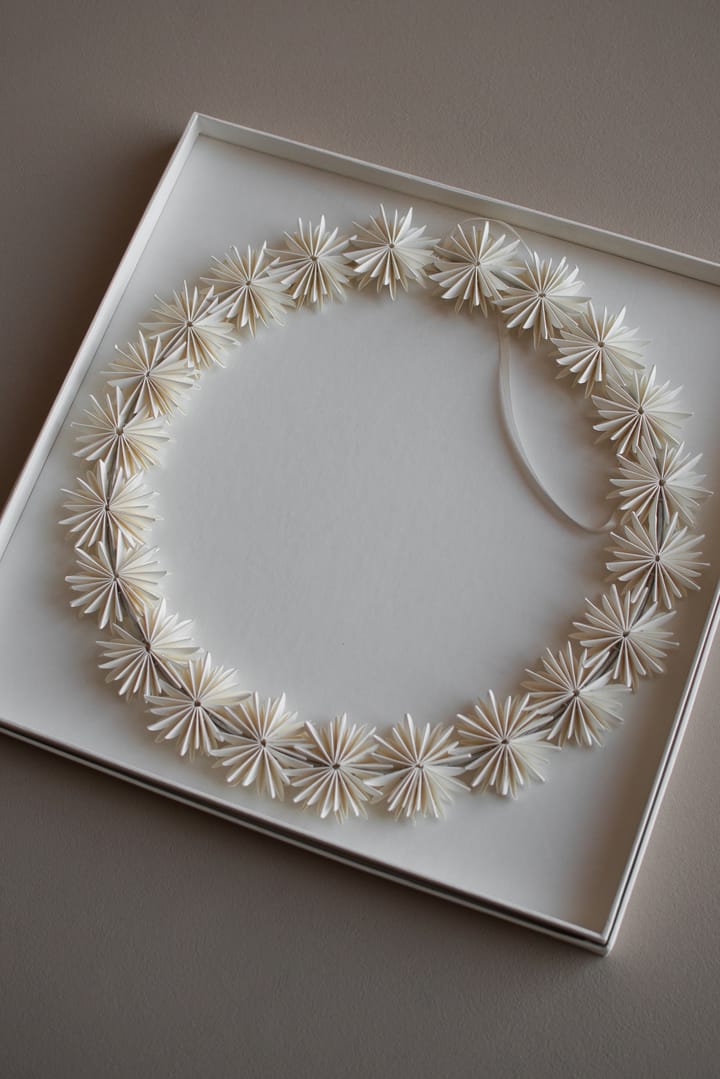 Paper flake krans kersthanger, White DBKD