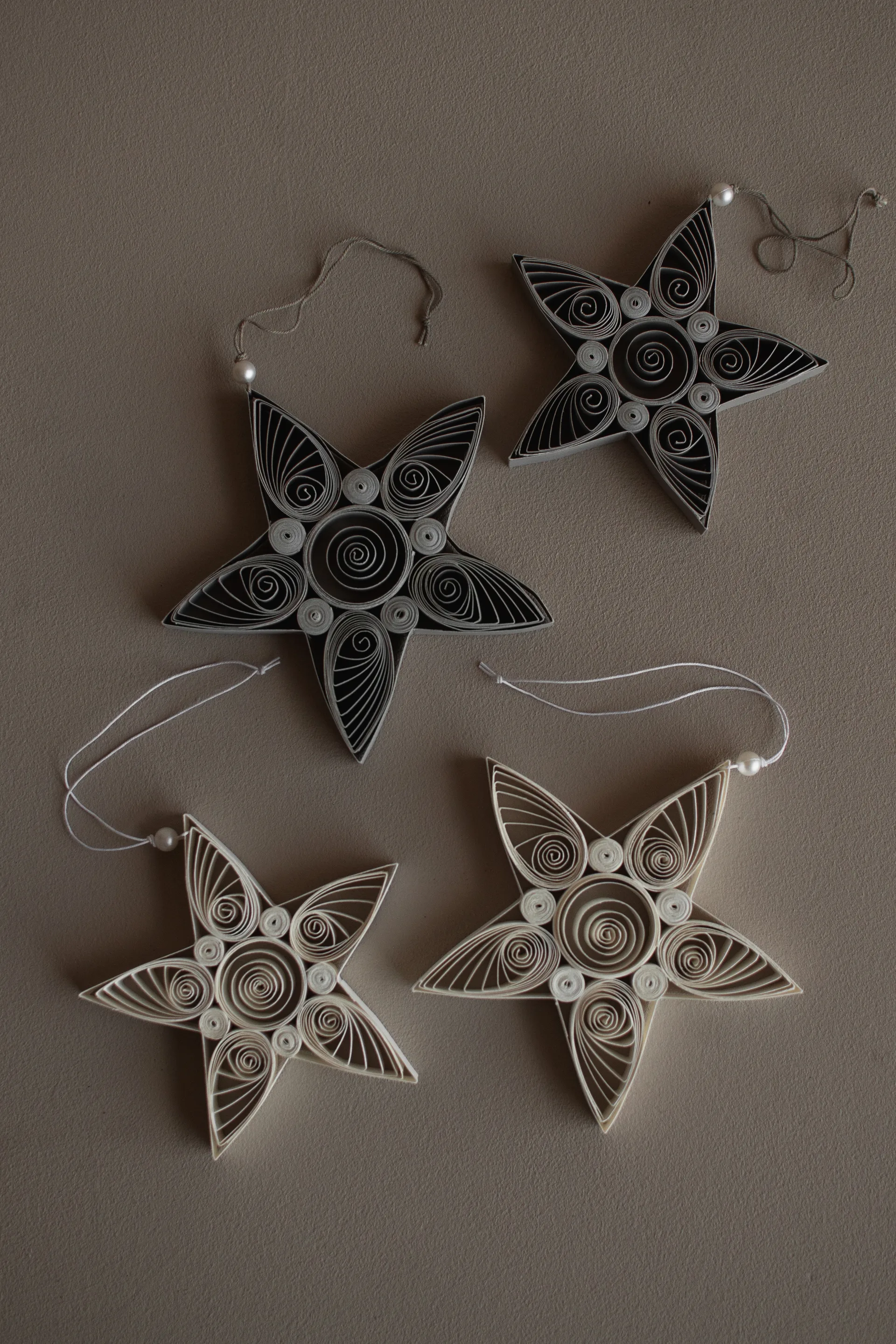 Paper star kersthanger 10,5 cm, White DBKD