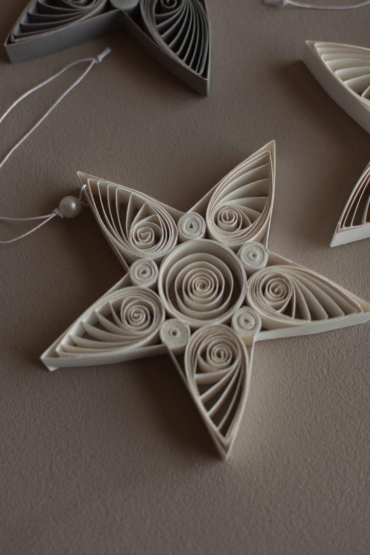 Paper star kersthanger 10,5 cm, White DBKD