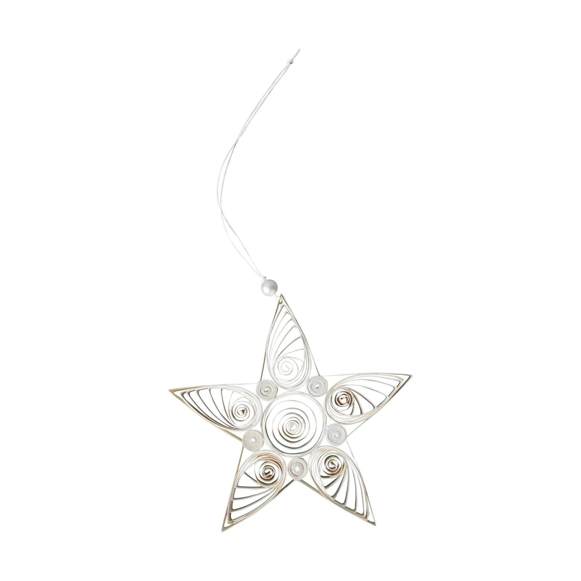 Paper star kersthanger 13 cm, White DBKD