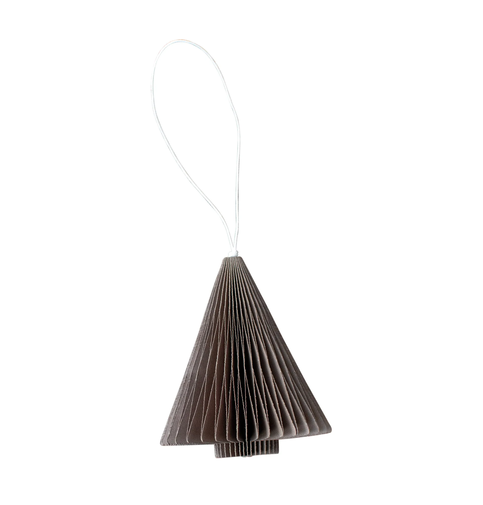 Paper tree kersthanger 7 cm, Brown DBKD