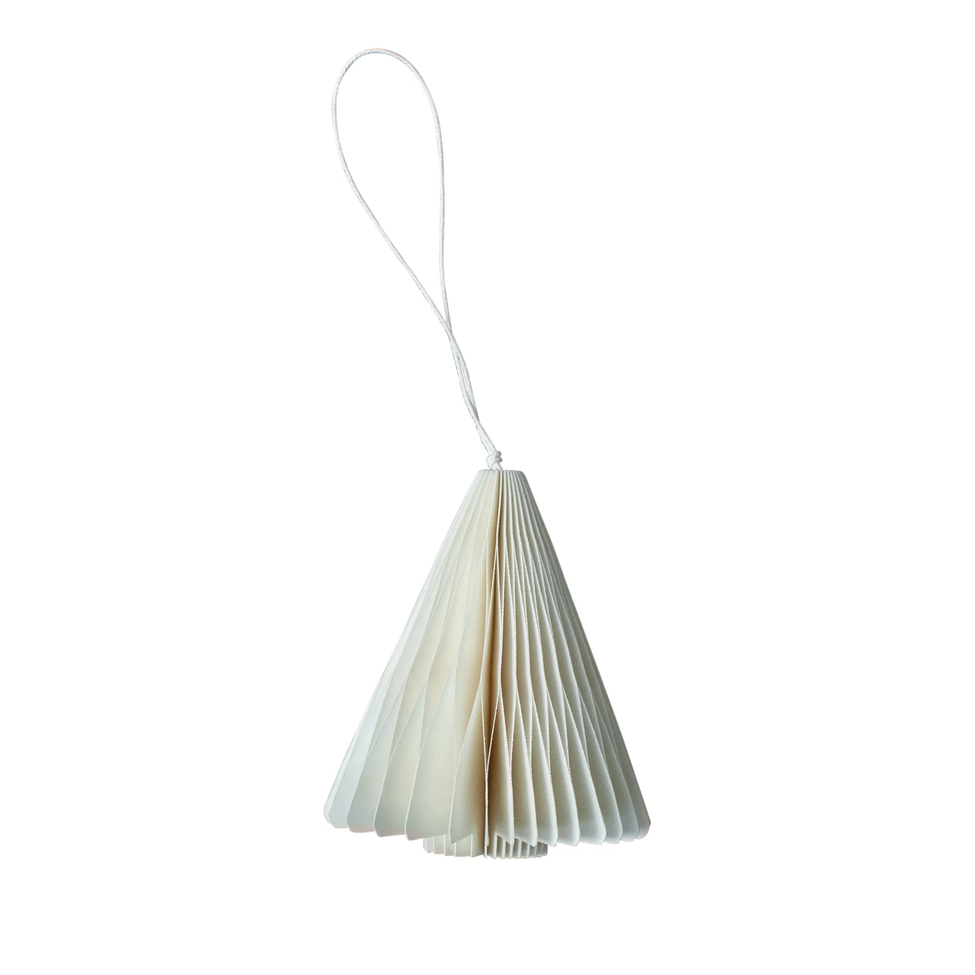 Paper tree kersthanger 7 cm, White DBKD