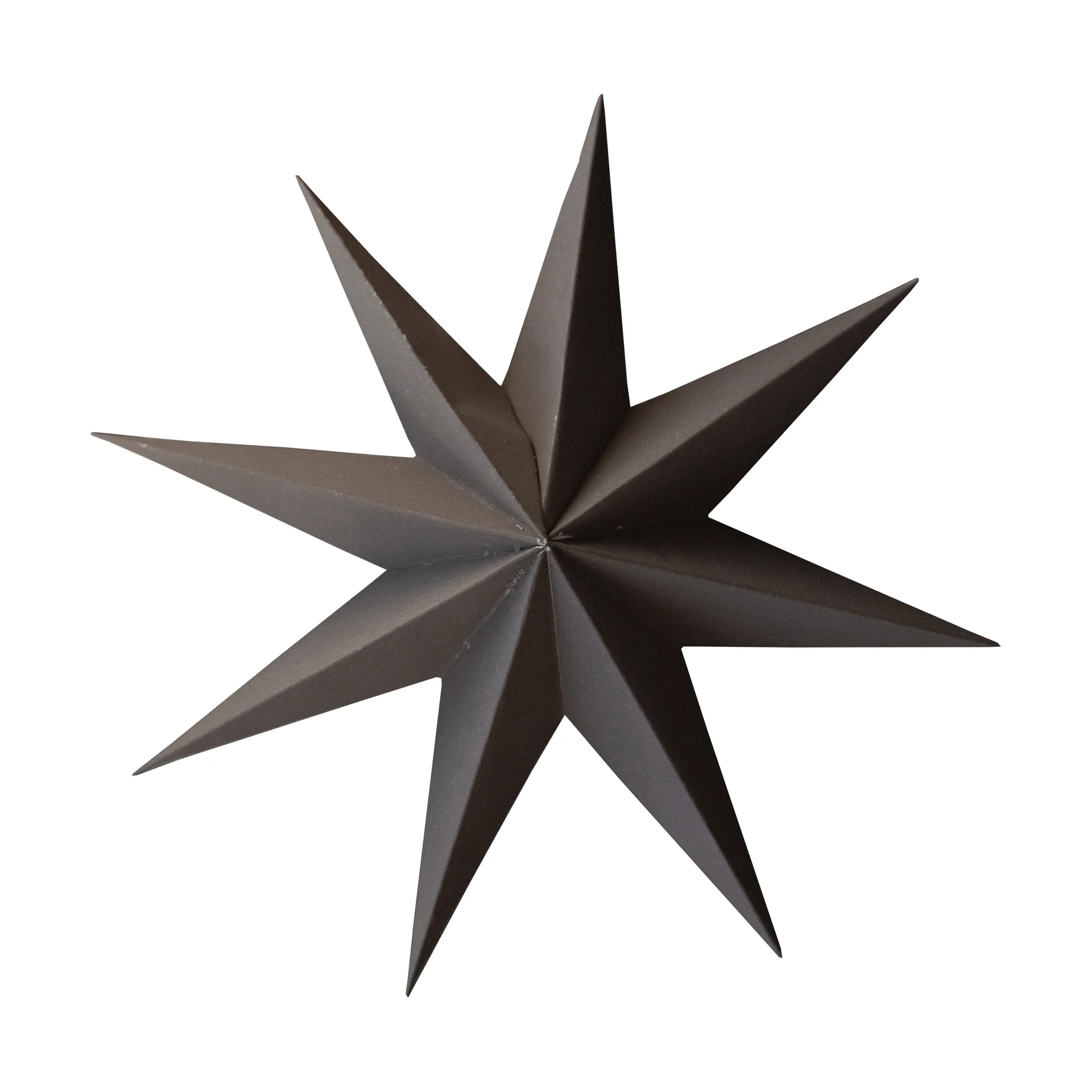 Paper winter star decoratiehanger, Brown, large, Ø19 cm DBKD