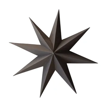 Paper winter star decoratiehanger - Brown, large, Ø19 cm - DBKD