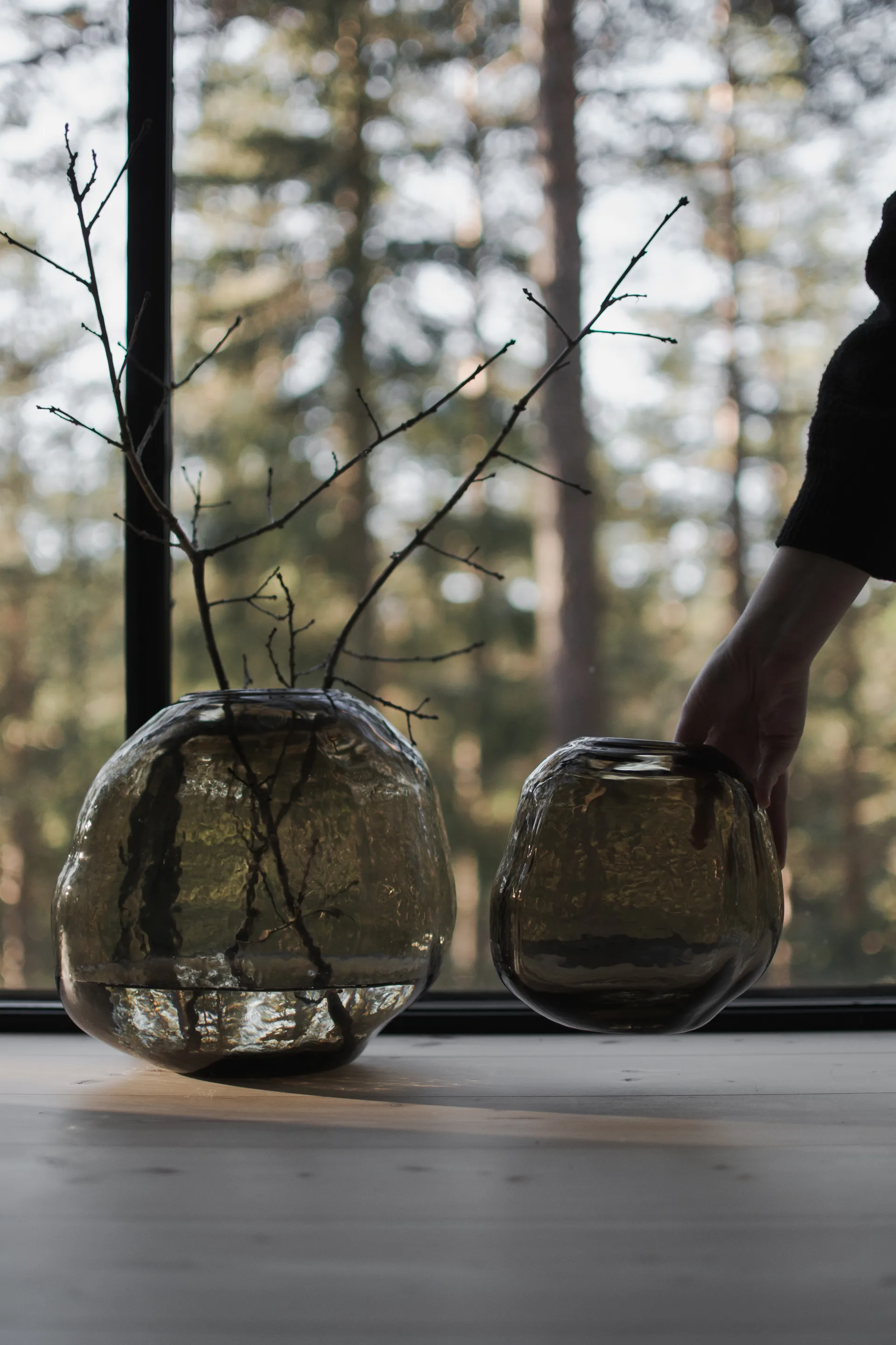 Pebble vaas bruin, Klein Ø20 cm DBKD