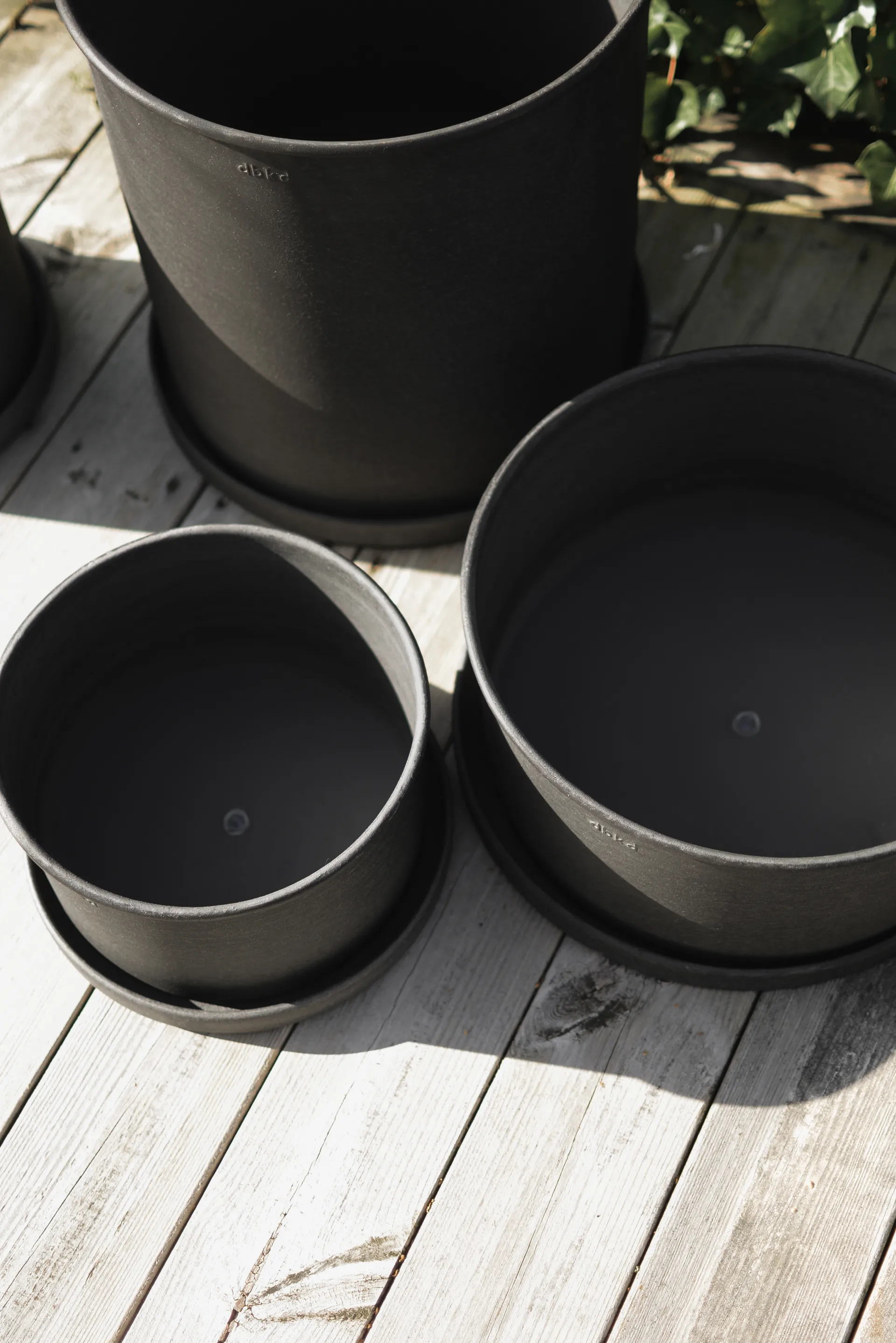 Plant bowl bloempot 2-pack, Black DBKD