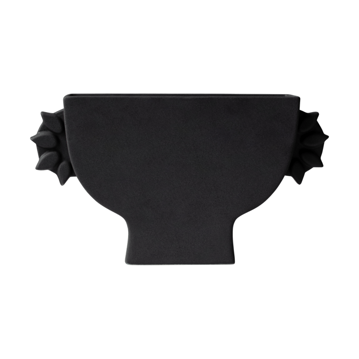 Platte vaas 16 cm - Zwart - DBKD