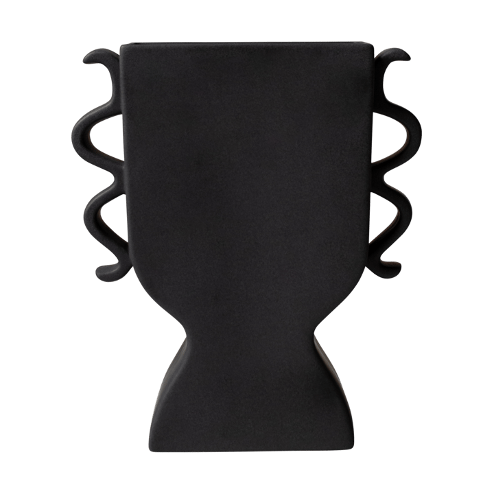 Platte vaas 25 cm, Zwart DBKD