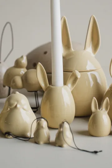 Rabbit kandelaar 13 cm - Shiny yellow - DBKD