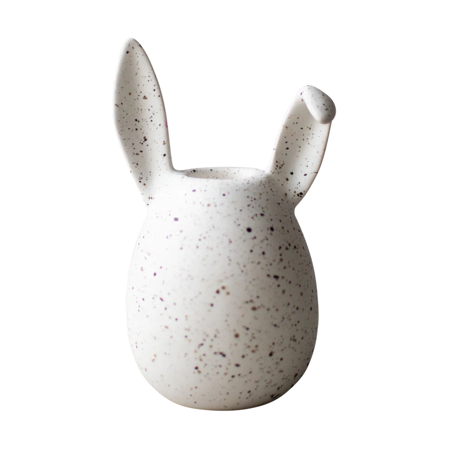 Rabbit kandelaar 13 cm, White dot DBKD