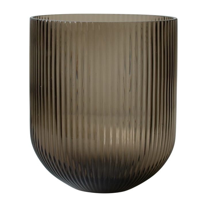 Simple Stripe glazen vaas brown - Large - DBKD