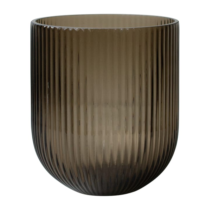Simple Stripe glazen vaas brown - Medium - DBKD