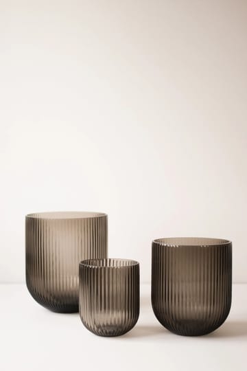 Simple Stripe glazen vaas brown - Small - DBKD
