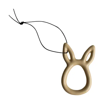 Sprinkle rabbit paashanger 8 cm - Shiny yellow - DBKD