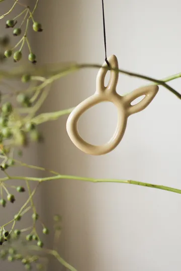 Sprinkle rabbit paashanger 8 cm - Shiny yellow - DBKD