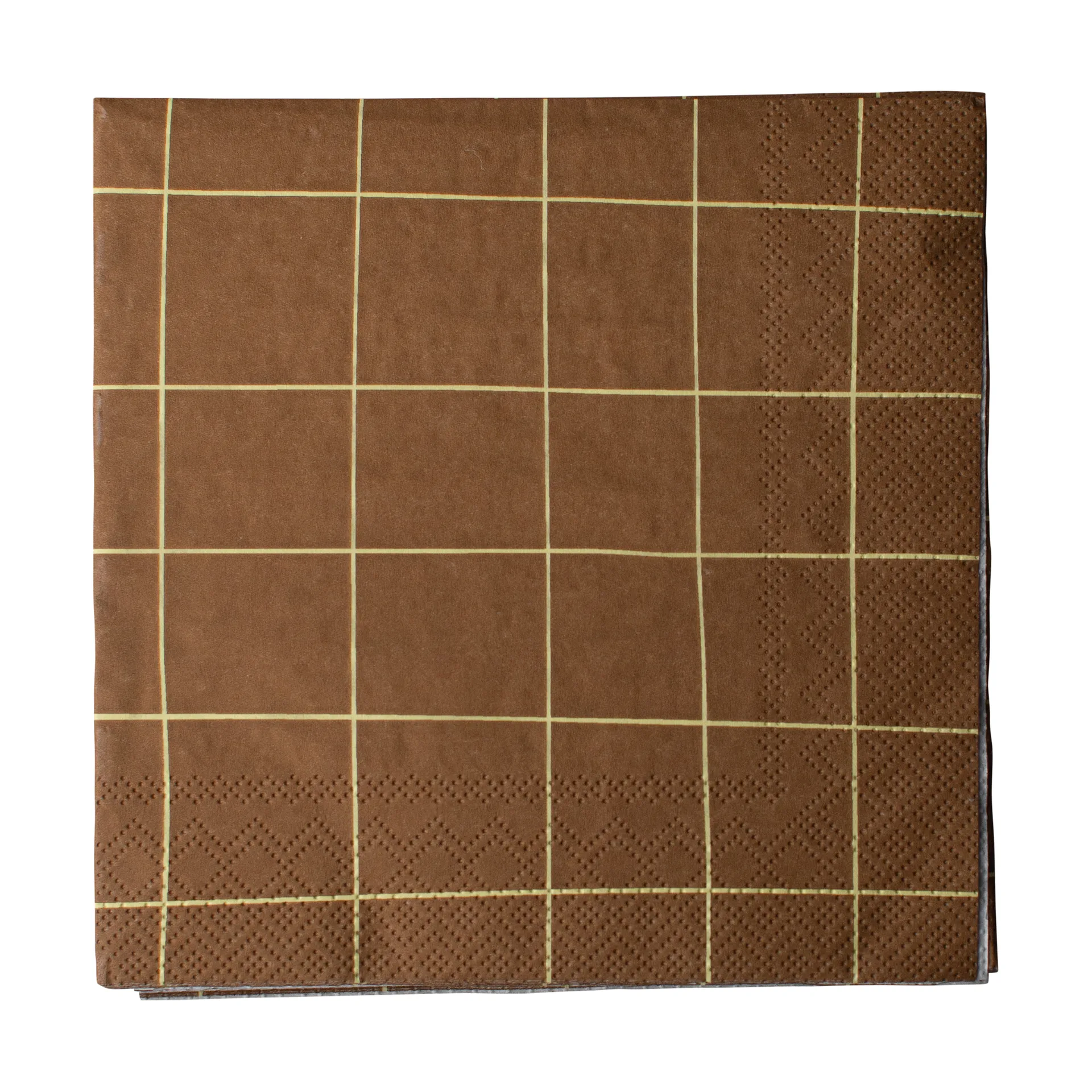 Square papieren servet 33x33 cm 20-pack, Brown DBKD