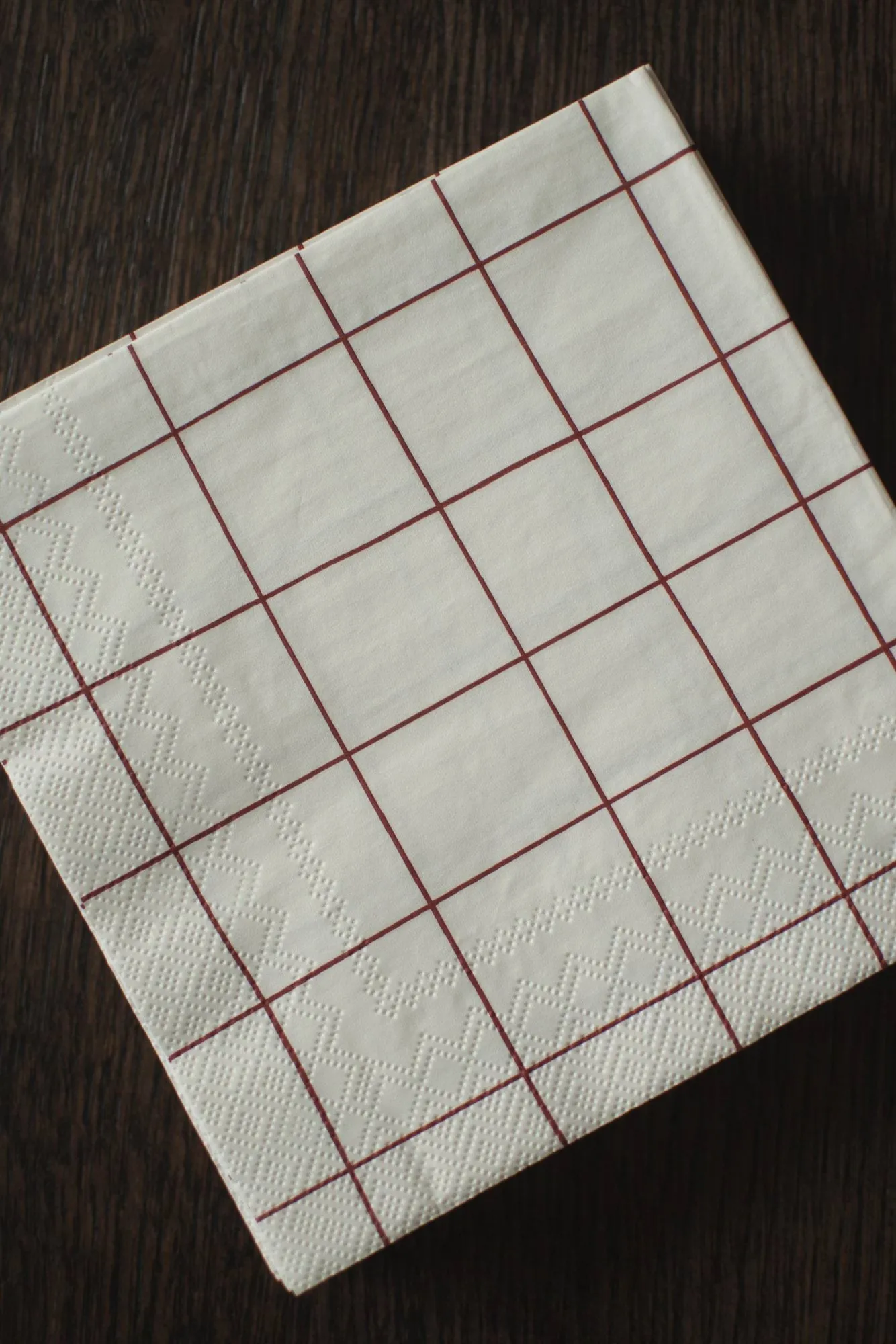 Square papieren servet 33x33 cm 20-pack, Dark red DBKD