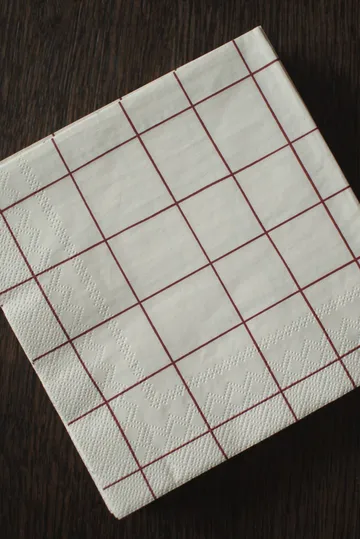 Square papieren servet 33x33 cm 20-pack - Dark red - DBKD
