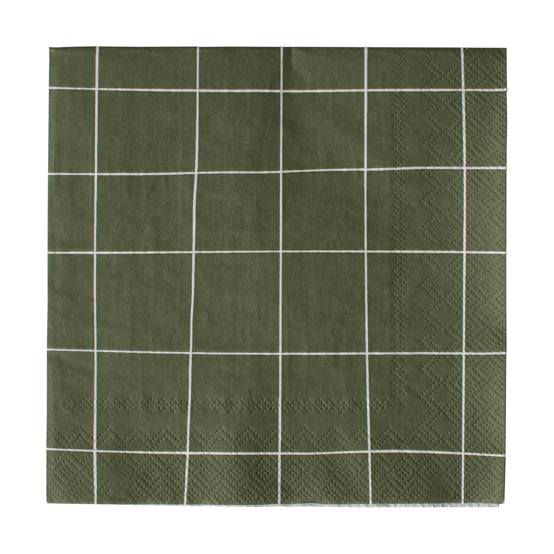 Square papieren servet 33x33 cm 20-pack, Groen DBKD
