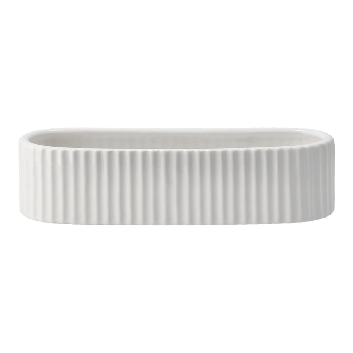 Stripe adventskandelaar 30 cm - Shiny white - DBKD