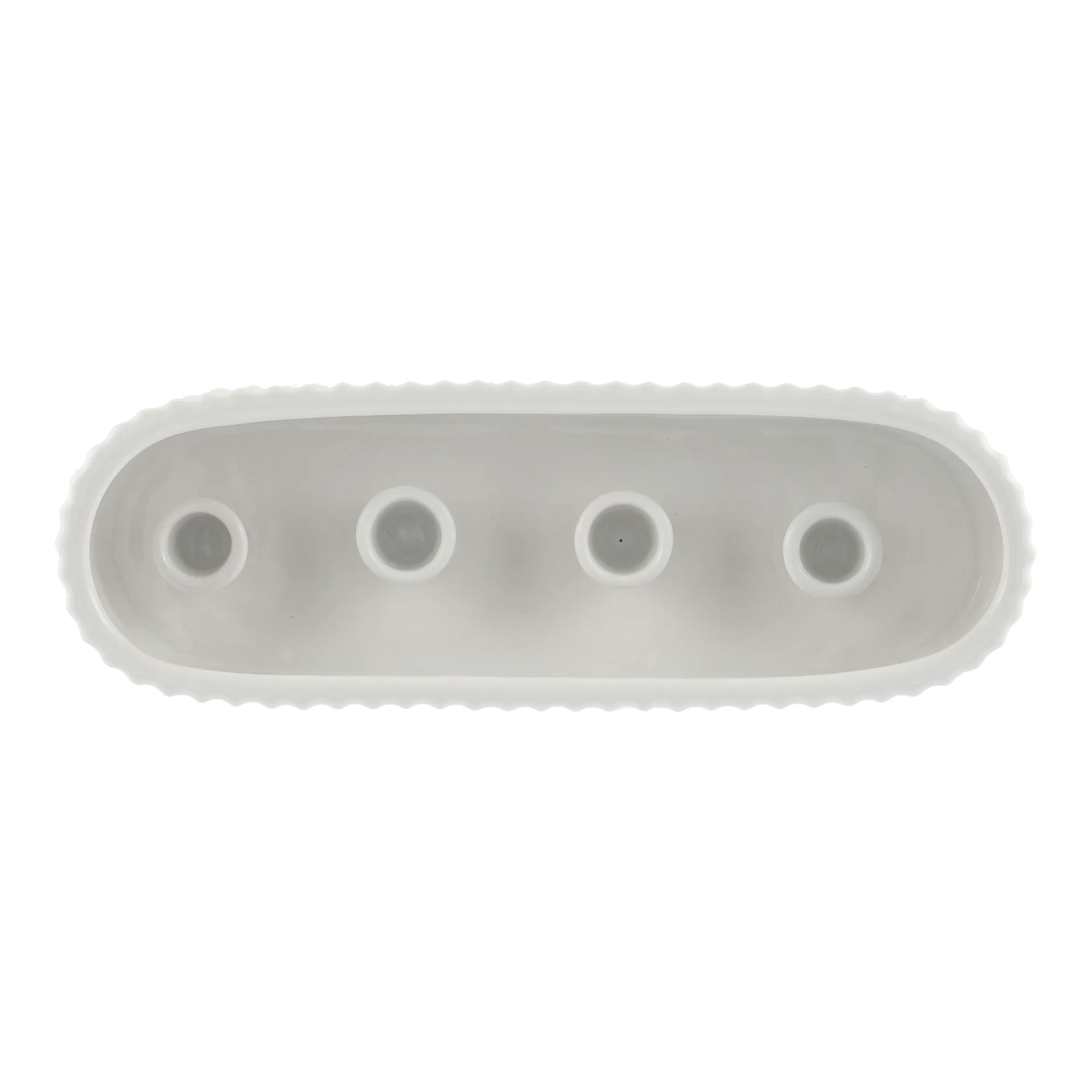 Stripe adventskandelaar 30 cm, Shiny white DBKD