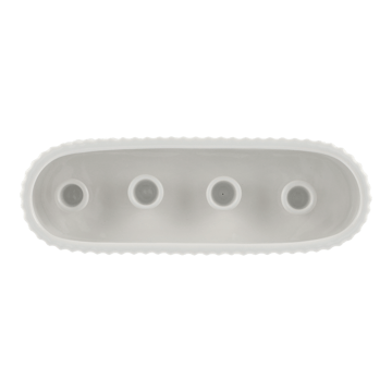 Stripe adventskandelaar 30 cm - Shiny white - DBKD
