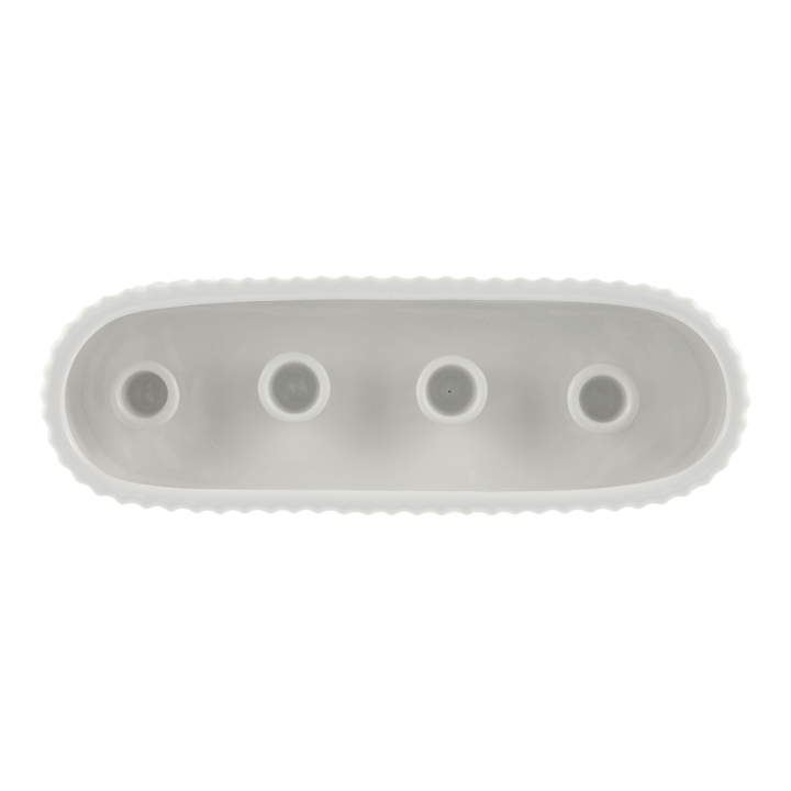 Stripe adventskandelaar 30 cm, Shiny white DBKD