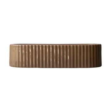 Stripe kandelaar 30 cm - Shiny nougat - DBKD