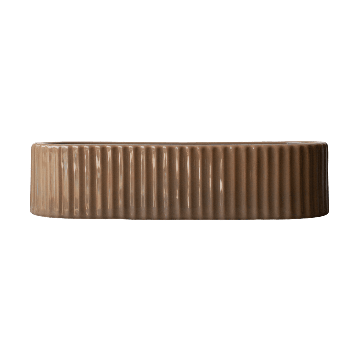 Stripe kandelaar 30 cm, Shiny nougat DBKD