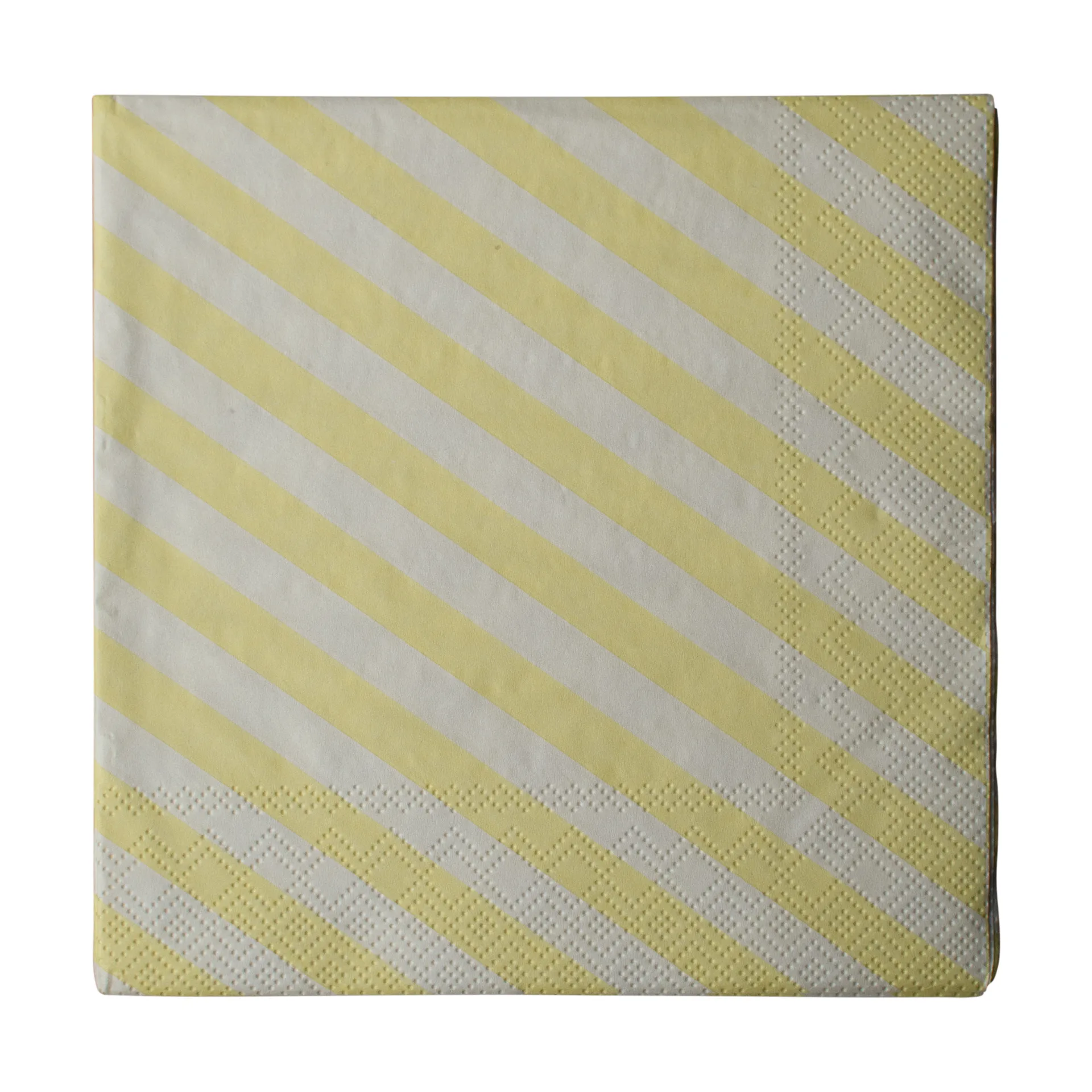 Stripe papieren servet 33x33 cm 20-pack, Creme DBKD