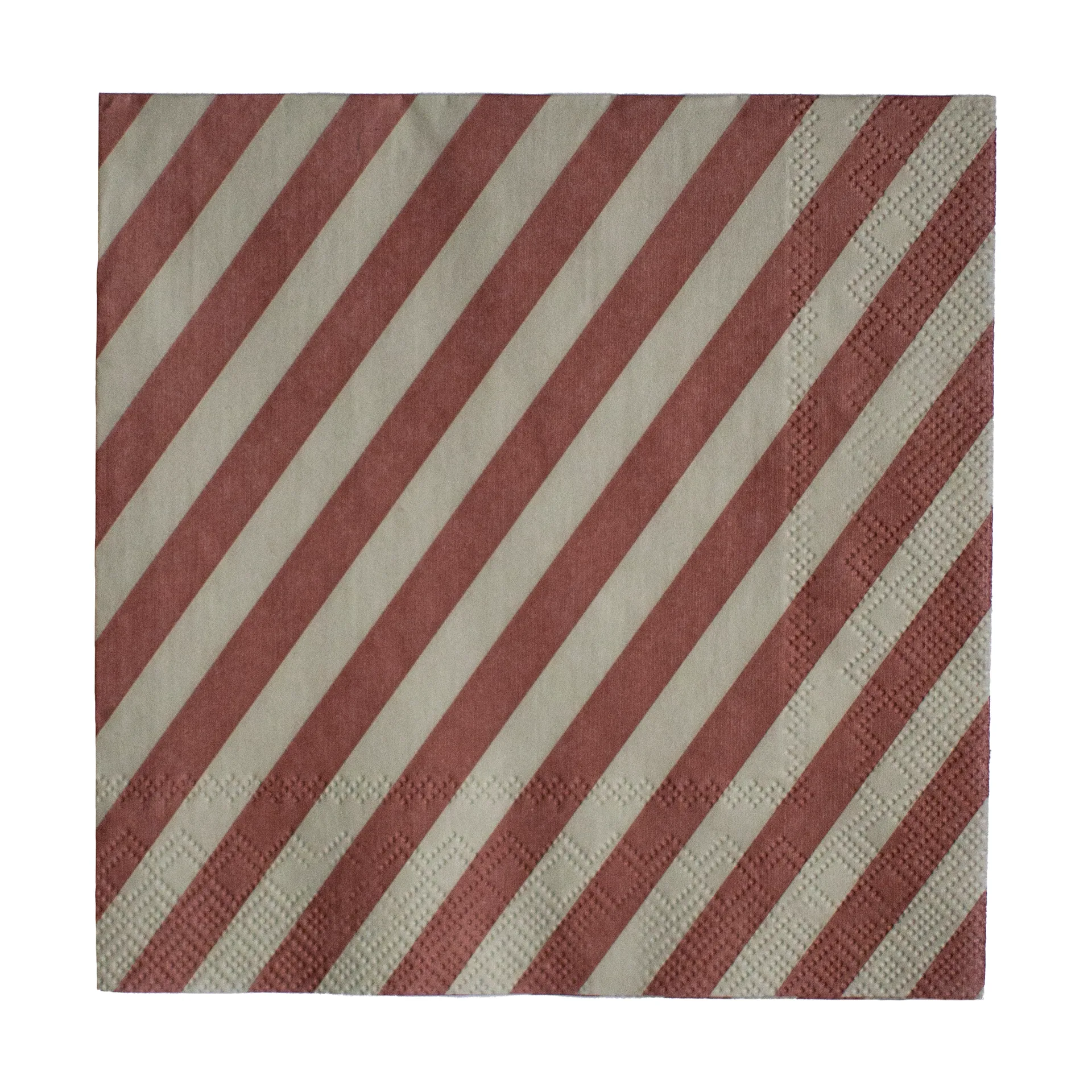 Stripe papieren servet 33x33 cm 20-pack, Dark red DBKD