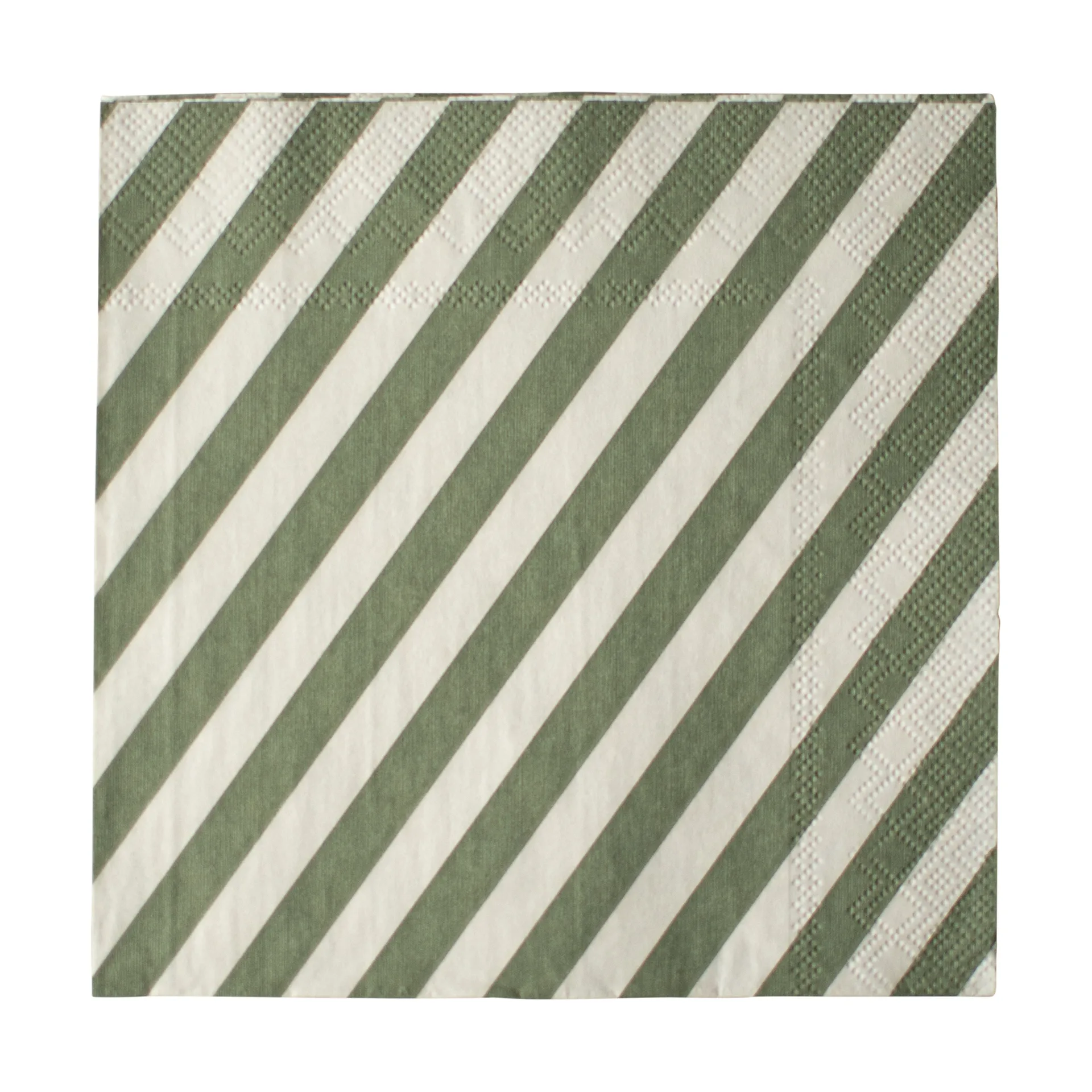 Stripe papieren servet 33x33 cm 20-pack, Green DBKD