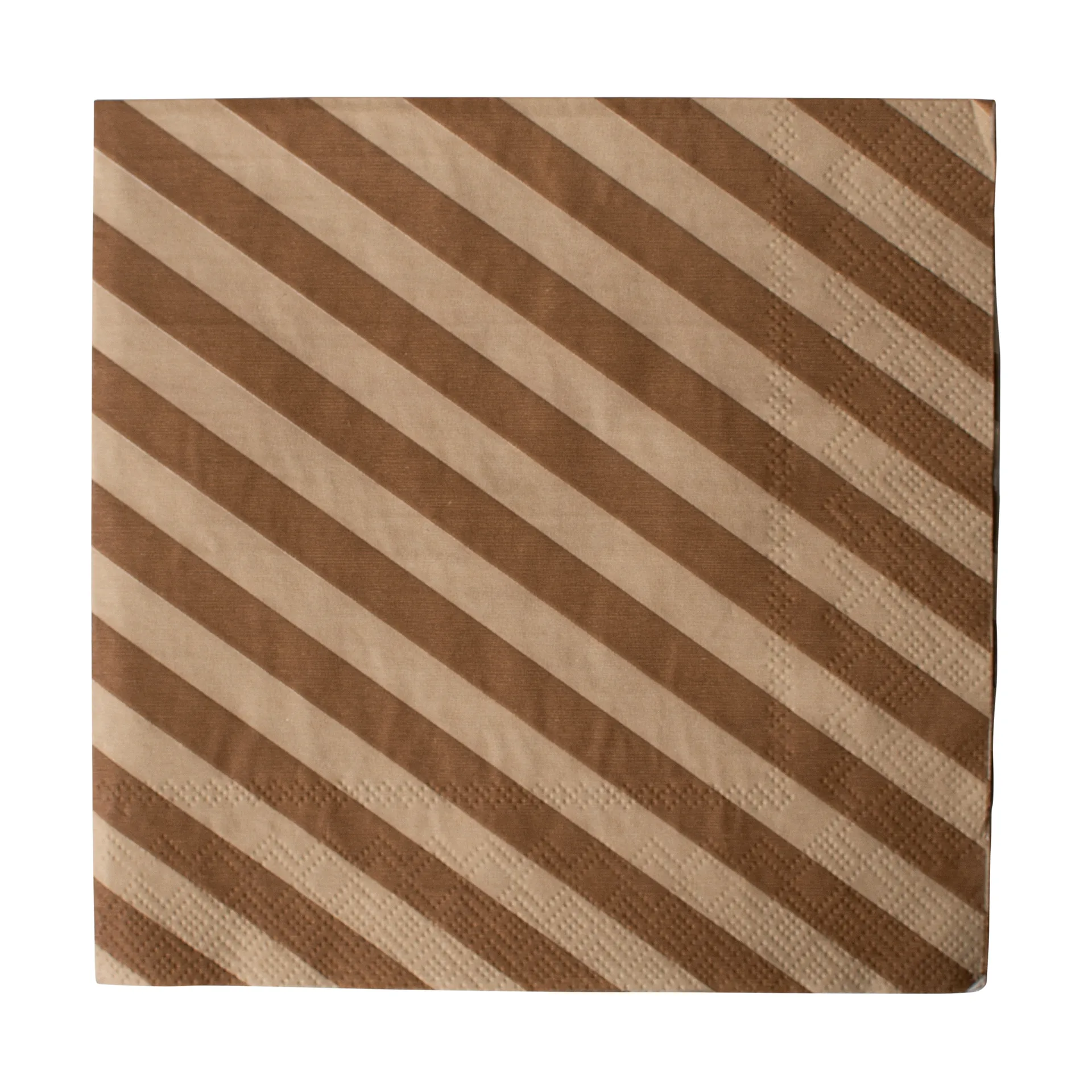 Stripe papieren servet 33x33 cm 20-pack, Nougat DBKD