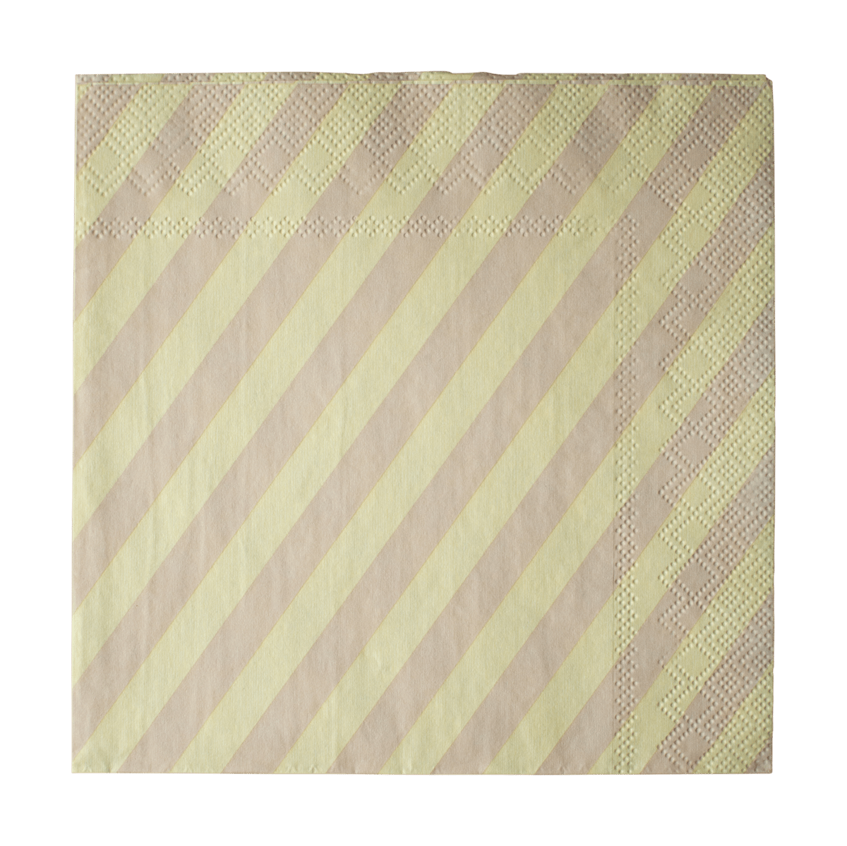 DBKD Stripe papieren servet 33x33 cm 20-pack Yellow