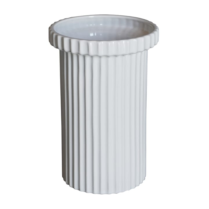 Stripe pot groot h22 cm Ø12 cm - Shiny white - DBKD