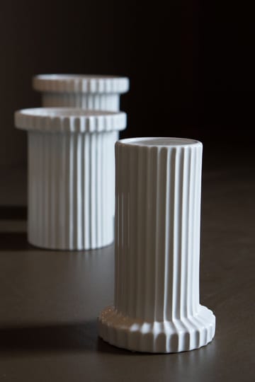Stripe pot klein h18 cm Ø12 cm - Shiny white - DBKD