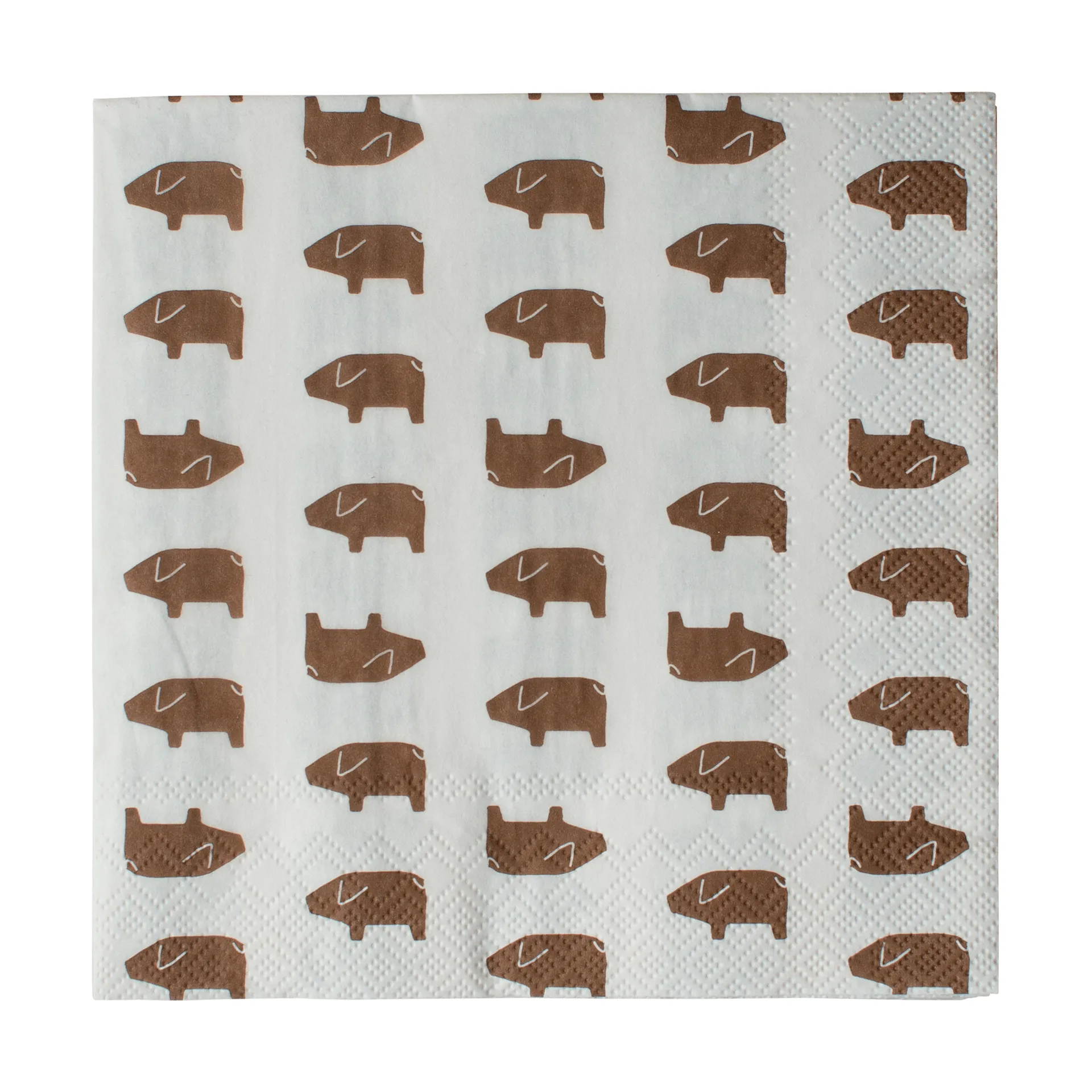 Swedish pig papieren servet 33x33 cm 20-pack, Brown DBKD