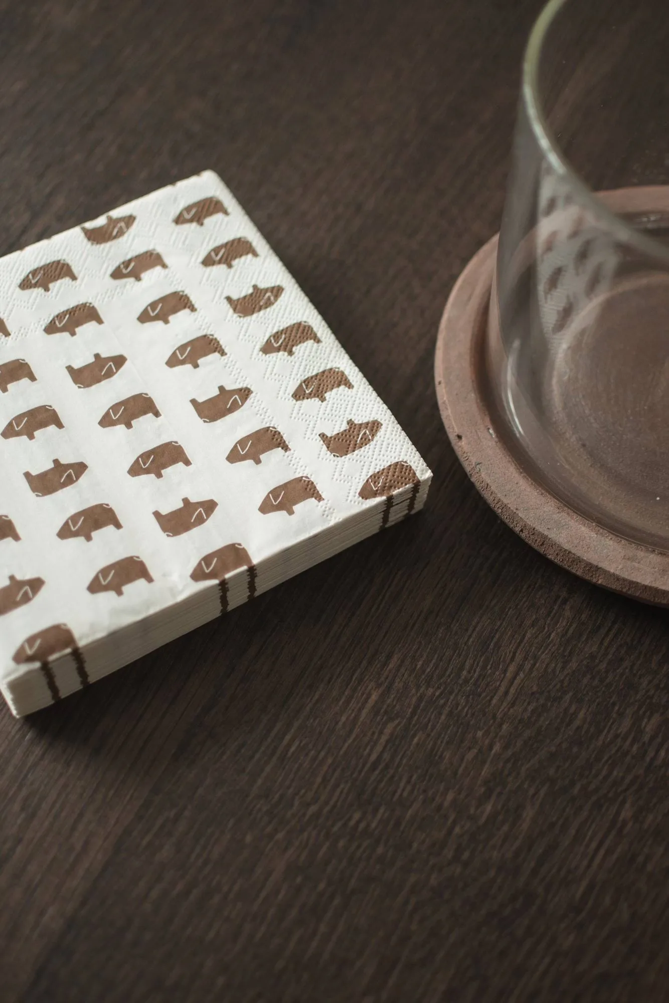 Swedish pig papieren servet 33x33 cm 20-pack, Brown DBKD