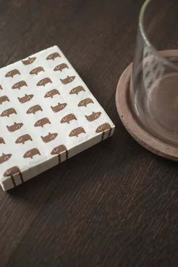 Swedish pig papieren servet 33x33 cm 20-pack - Brown - DBKD