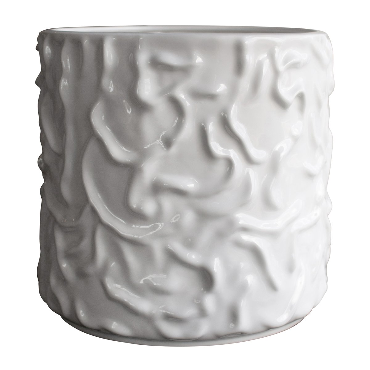 DBKD Swoon bloempot o31 cm Shiny white | Scandinavisch Interieur | Bloempotten | Wit