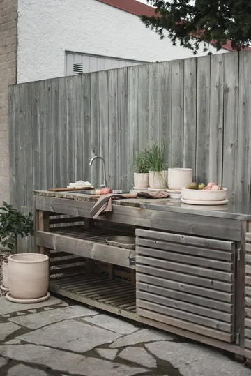 Terra bowl pot - Sand, Ø30x10,5 cm - DBKD