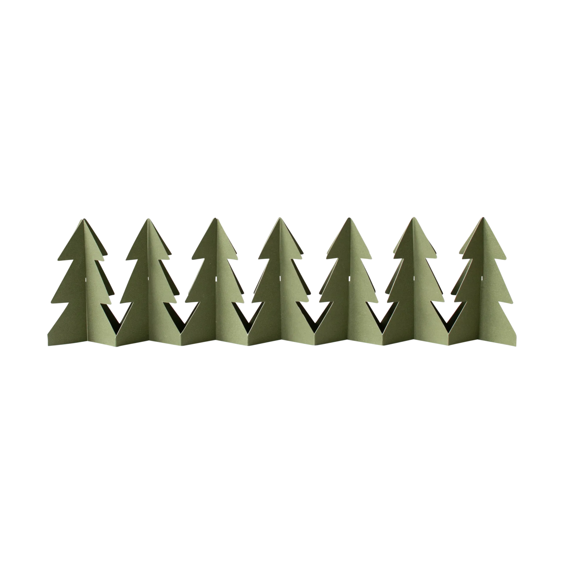 Tree in a row decoratie 60 cm, Groen, 7x60 cm DBKD