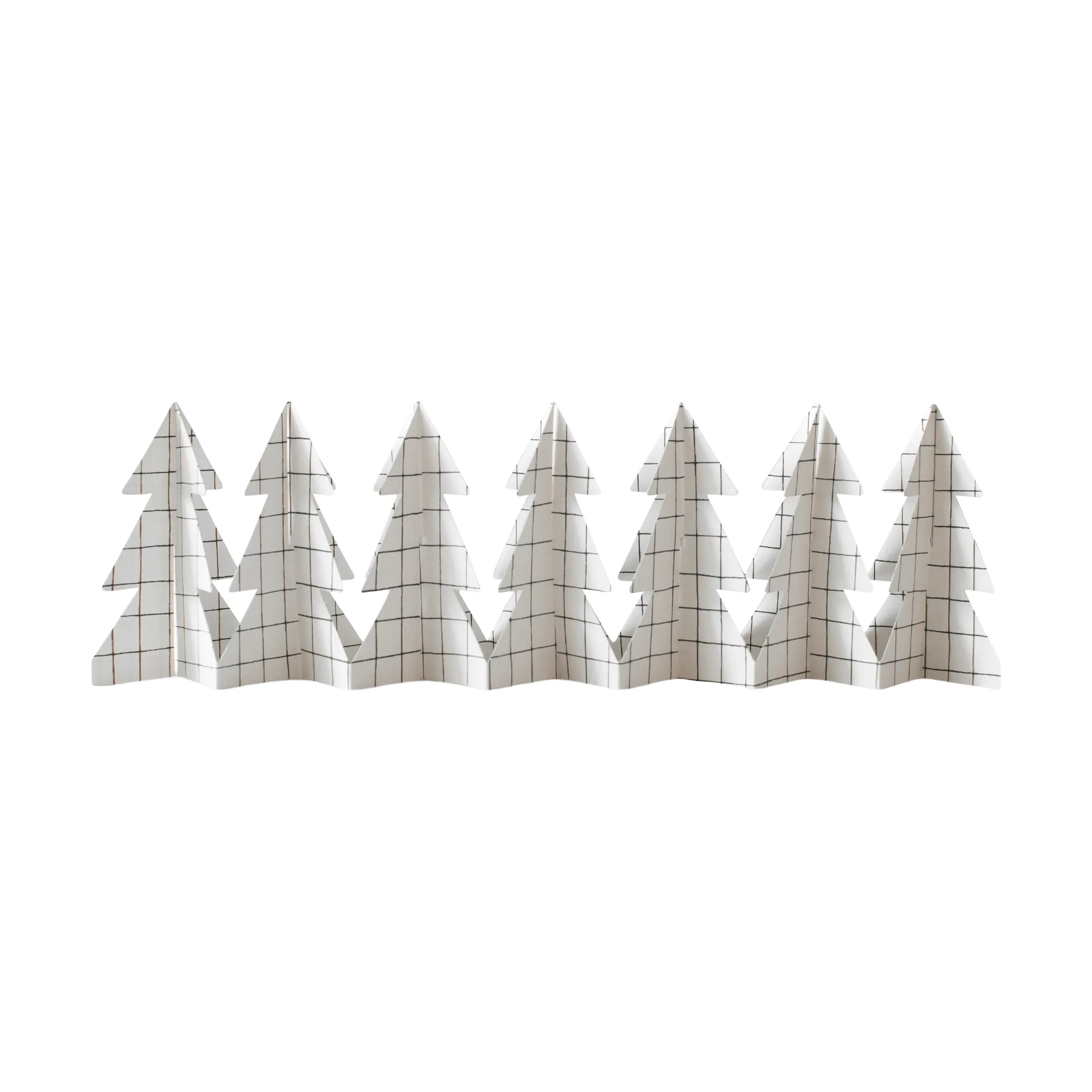 Tree in a row decoratie 60 cm, Square white, 12x60 cm DBKD