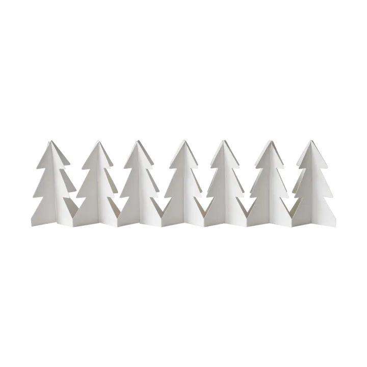 Tree in a row decoratie 60 cm - Wit, 7x60 cm - DBKD