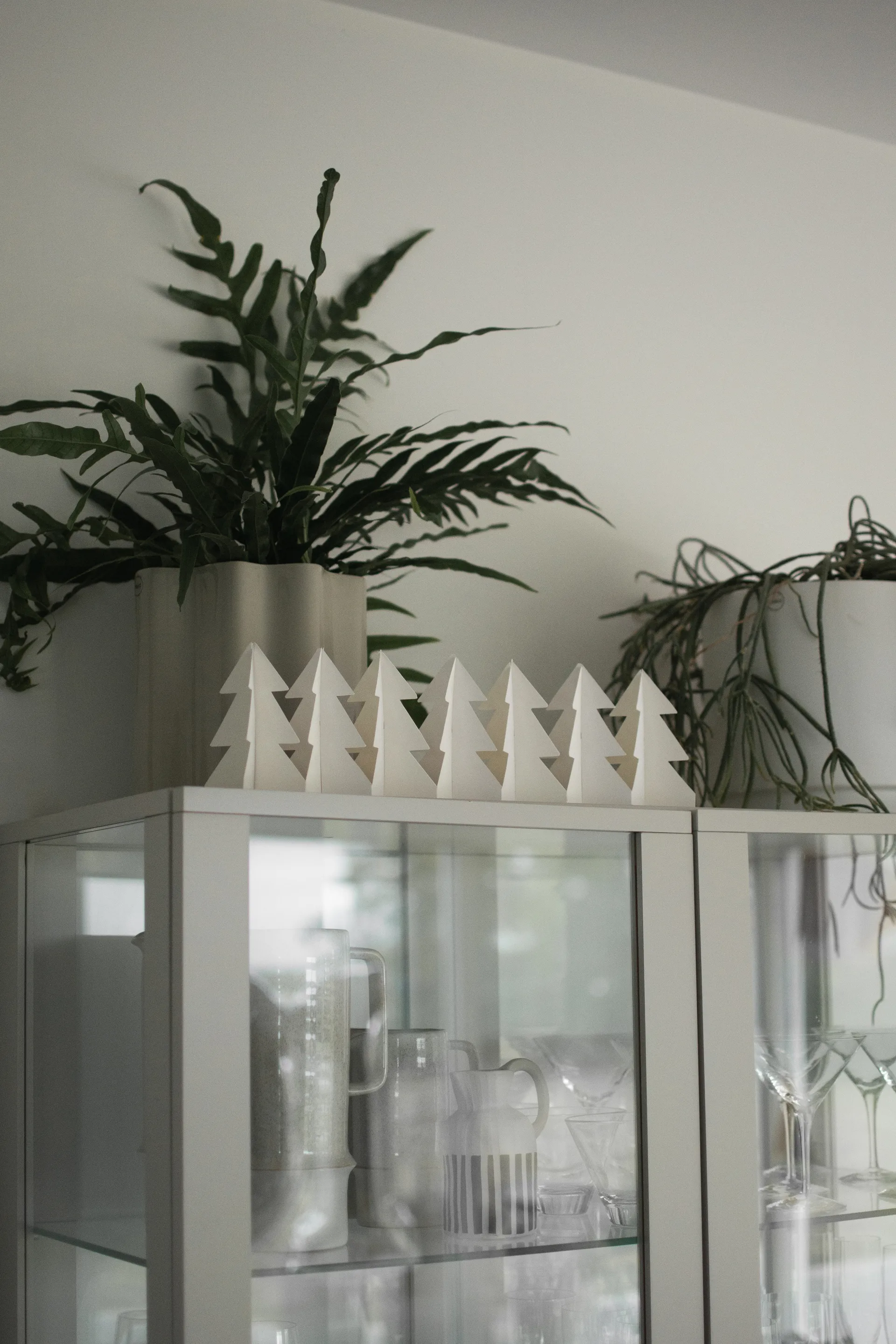 Tree in a row decoratie 60 cm, Wit DBKD