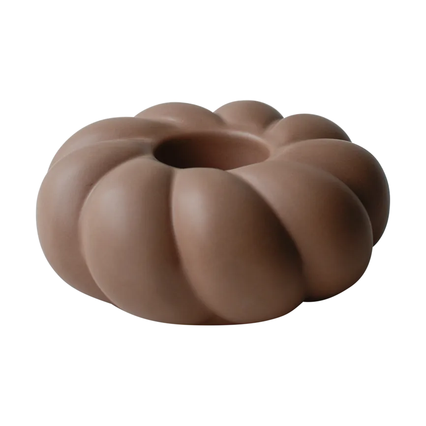 Twine waxinelichtjeshouder Ø14 cm, Nougat DBKD